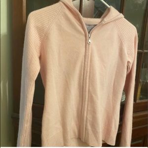 Grayson & Dunn Soft Pink 100% Cashmere Sweater w/Hood